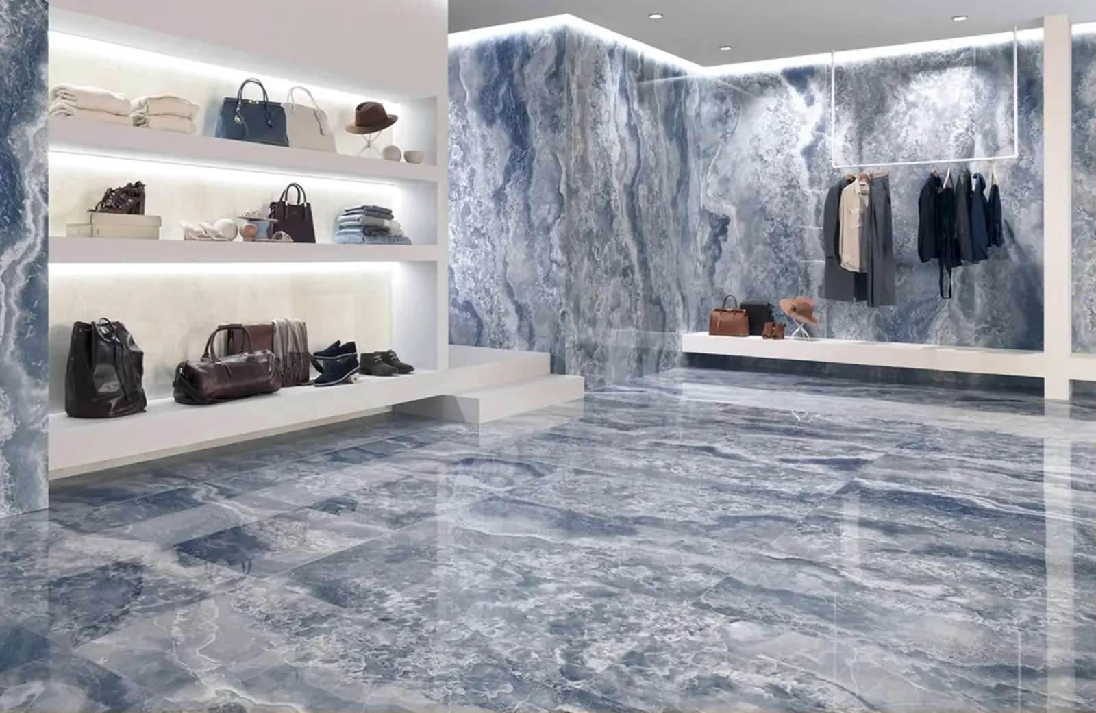 Curated luxury bathroom room setting