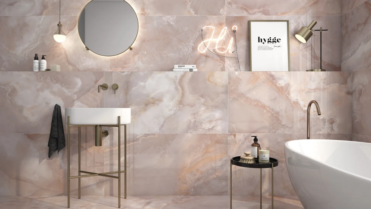 Bathroom with Onyx Tiles